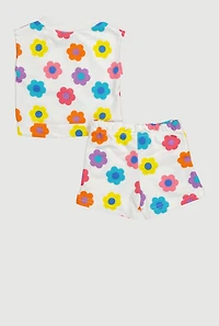 Baby Girls 12M-24M Floral Muscle Tee and Shorts Set, Multi, Size 24M