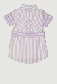 Baby Girls 12-24M Color Block Striped Shirt Dress