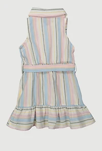 Baby Girls 12-24M Striped Sleeveless Button Front Dress,