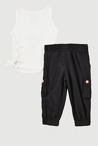 Baby Girls 0-9M Lets Go Girls Tank Top and Cargo Joggers, Multi, Size 6-9M