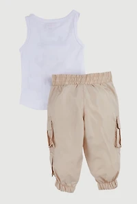 Baby Girls 0-9M Always Extra Graphic Bear, Khaki, Size 6-9M