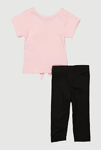 Baby Girls 0-9M Cherry Love Graphic Tee and Leggings