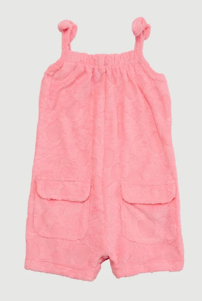 Baby Girls 0-9M Terry Cloth Cherry Print Romper