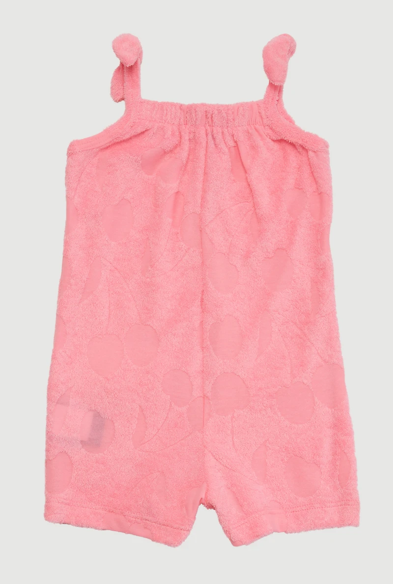 Baby Girls 0-9M Terry Cloth Cherry Print Romper