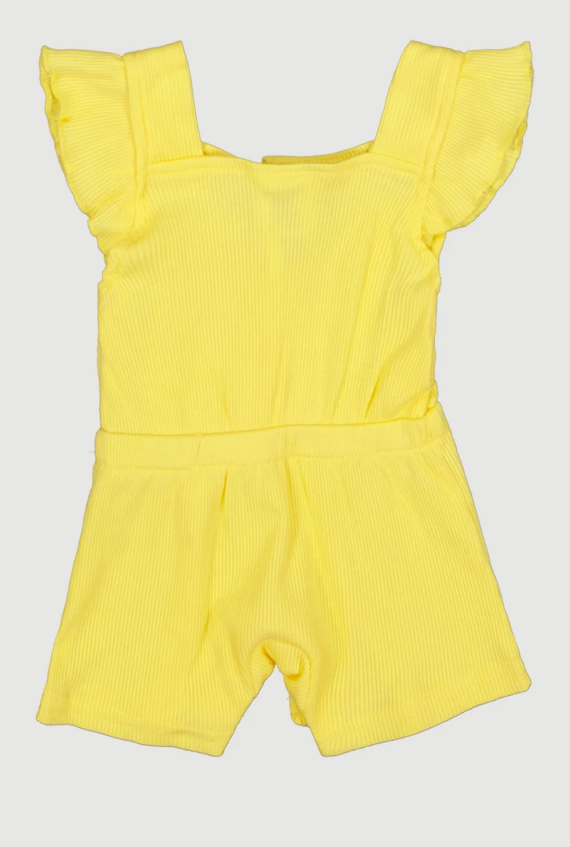 Baby Girls 0-9M Ribbed Knit Romper and Sunglasses