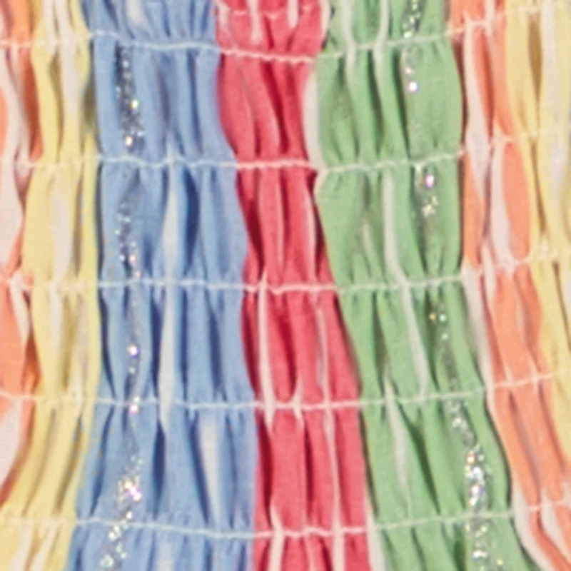 Baby Girls 0-9M Striped Smocked Ruffle Sleeveless Top and Shorts