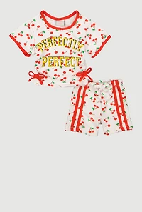 Baby Girls 0-9M Perfectly Perfect Graphic Tee and Shorts