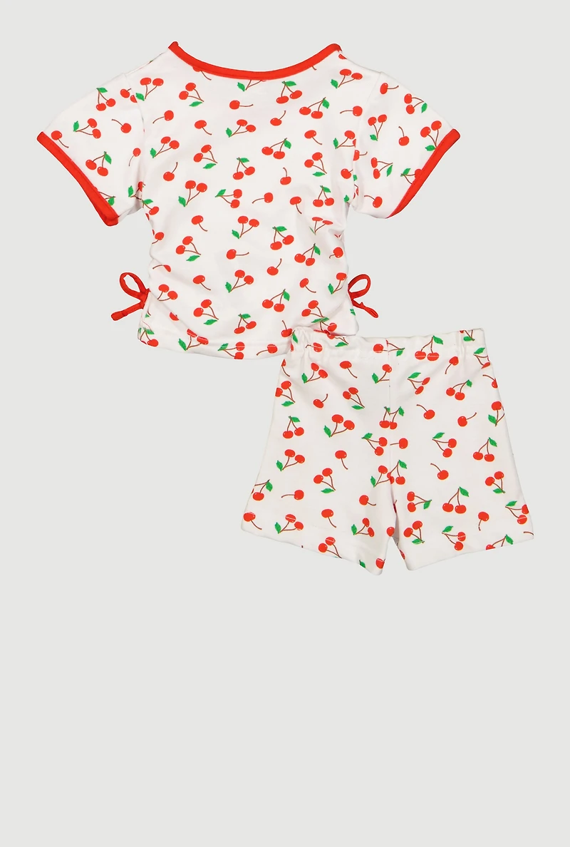 Baby Girls 0-9M Perfectly Perfect Graphic Tee and Shorts