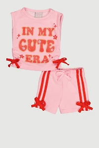 Baby Girls 0-9M My Cute Era Graphic Tee and Shorts