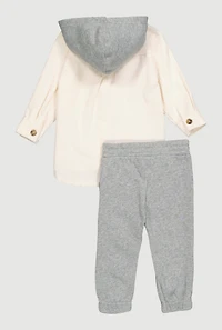 Baby Boys 12-24M King Graphic Hooded Shirt and Sweatpants