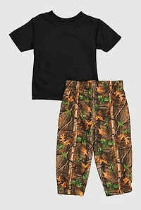 Baby Boys 12-24M GOAT Graphic Tee and Hunter Camo Sweatpants