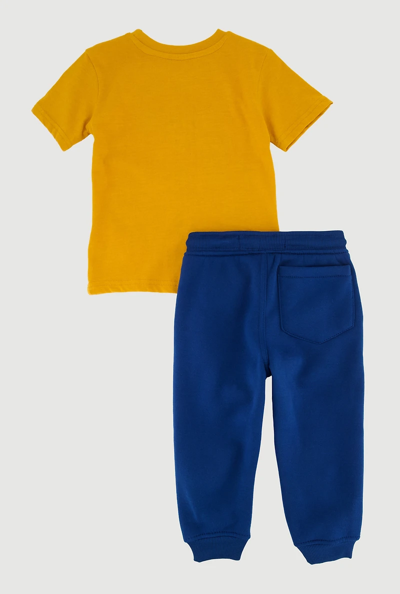 Baby Boys 12-24M King Graphic Tee and Drawstring Joggers