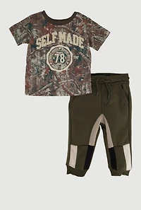 Baby Boys 12-24M Self Made Graphic Tee and Color Blocked Joggers