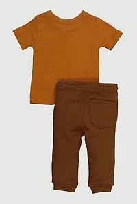 Baby Boys 12-24M Hustle Bear Graphic Tee and Joggers