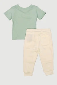 Baby Boys 12-24M Bear Graphic T-Shirt and Moto Joggers