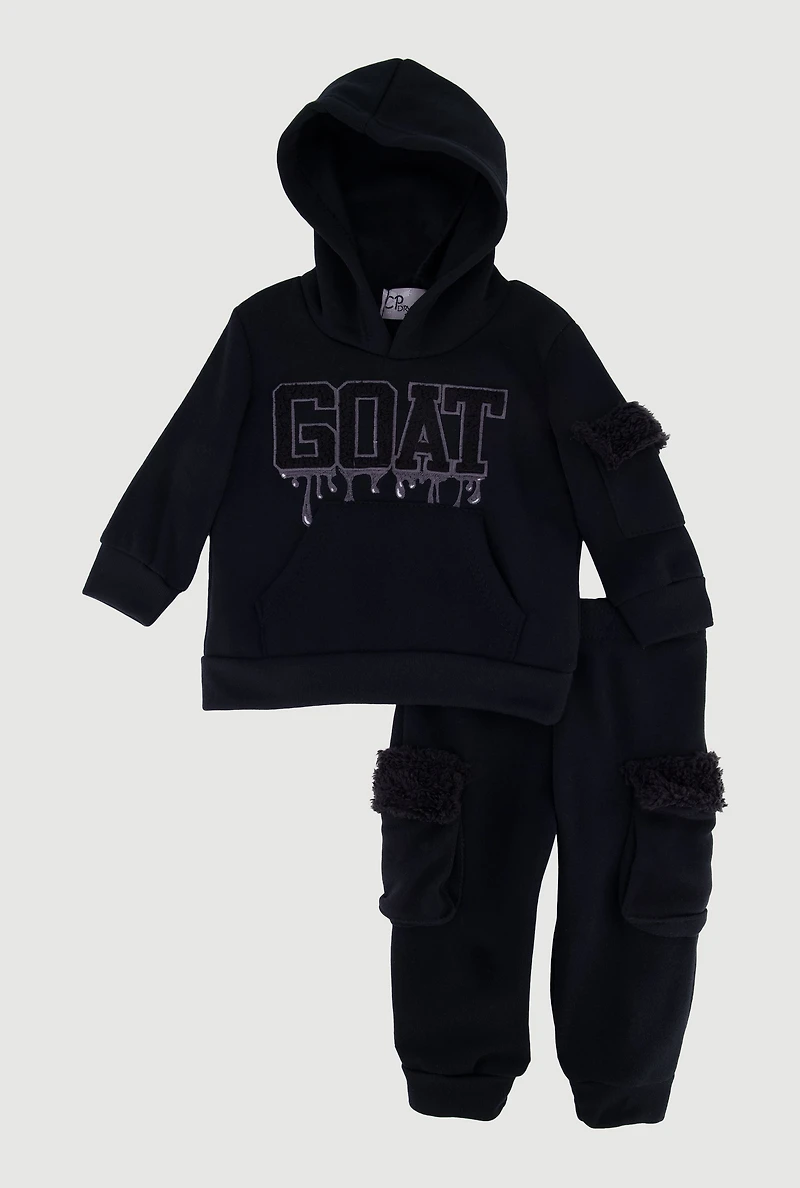 Baby Boys 12-24M GOAT Hoodie and Joggers Set