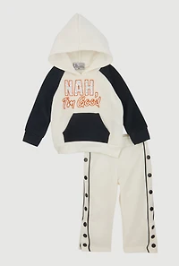 Baby Boys 12-24M Nah Im Good Graphic Hoodie and Sweatpants