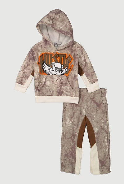 Baby Boys 12-24M Hustle Hunter Camo Hoodie and Sweatpants