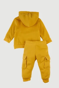 Baby Boys 12-24M Never Look Back Graphic Sweatshirt and Joggers, Yellow, Size 24M