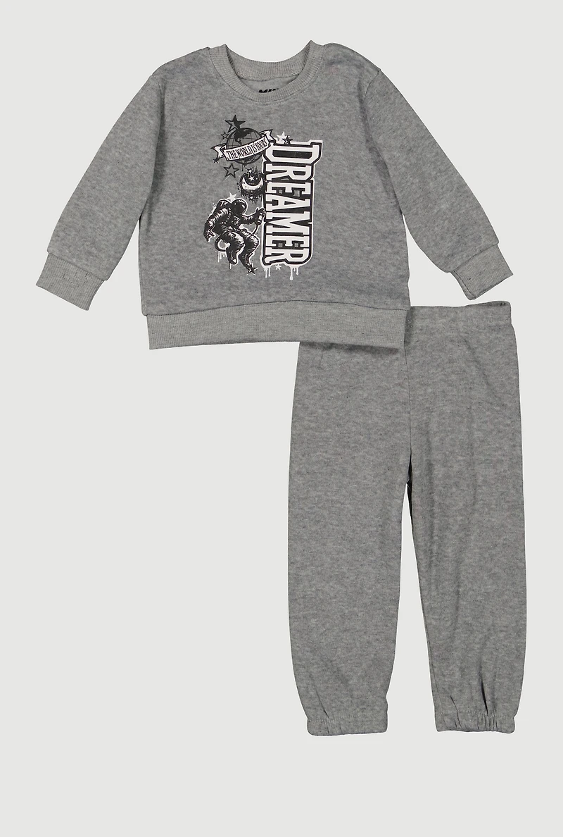 Baby Boys 12-24M Dreamer Graphic Sweatshirt and Sweatpants