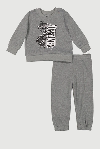 Baby Boys 12-24M Dreamer Graphic Sweatshirt and Sweatpants