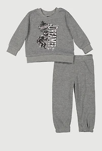 Baby Boys 12-24M Dreamer Graphic Sweatshirt and Sweatpants