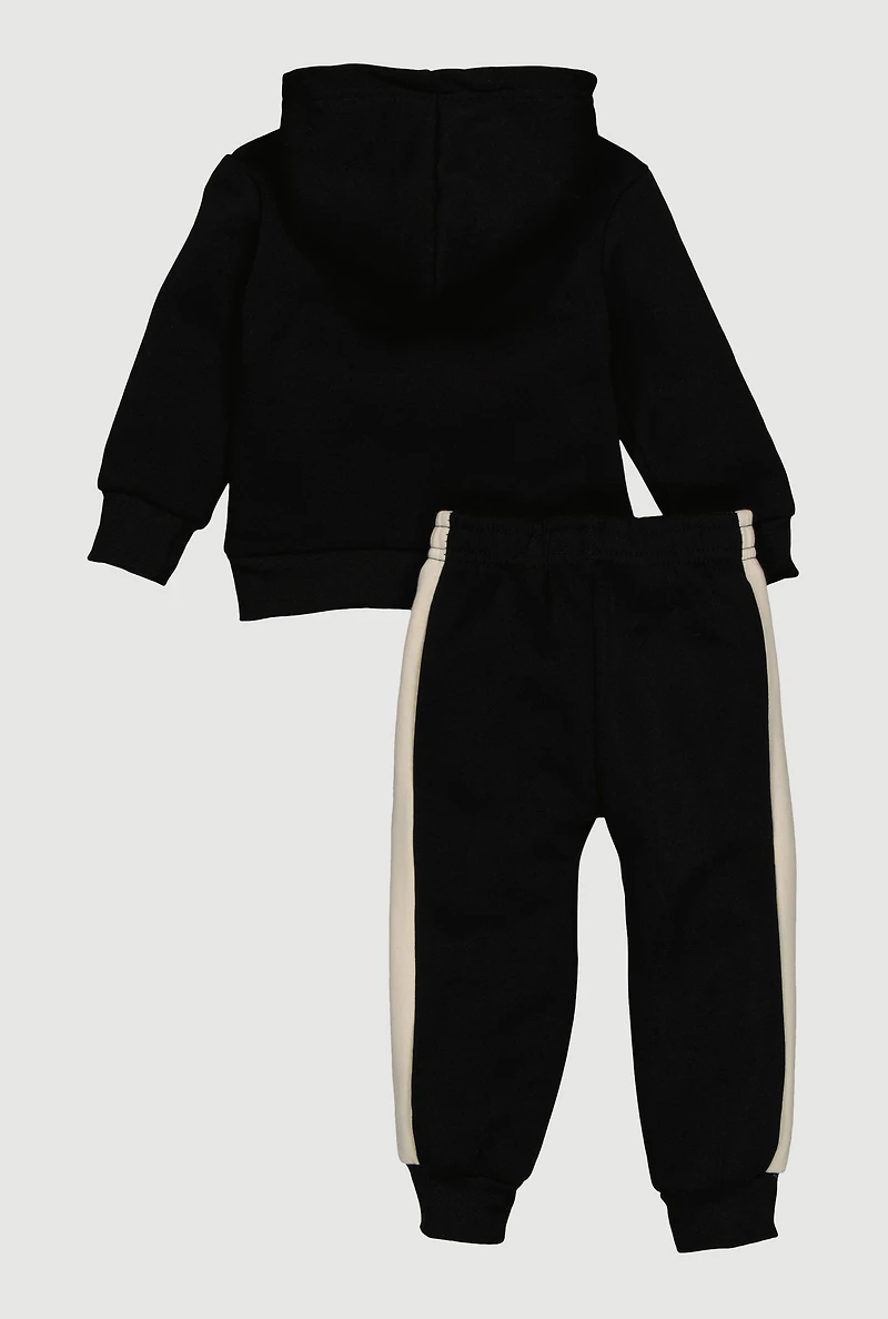 Baby Boys 12-24M King Embossed Graphic Hoodie and Joggers