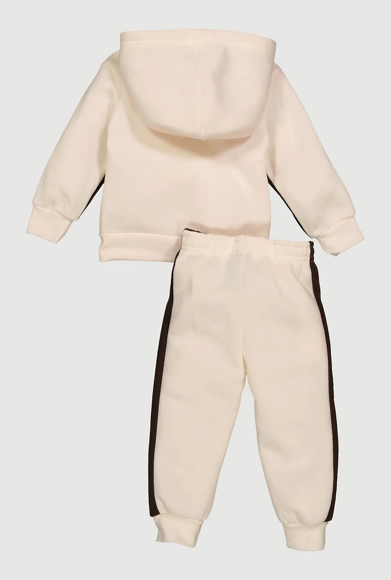 Baby Boys 12-24M Hustle Hard Bear Hoodie and Joggers