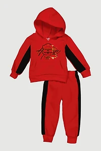 Baby Boys 12-24M Hustle Hard Bear Hoodie and Joggers