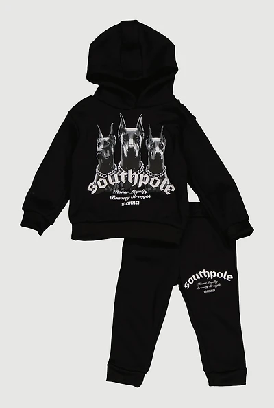 Baby Boys 12-24M Doberman Graphic Sweatshirt and Sweatpants, Black, Size 18M