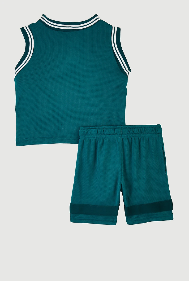 Baby Boys 12-24M Legends Jersey with Shorts and Hat, Green, Size 12M