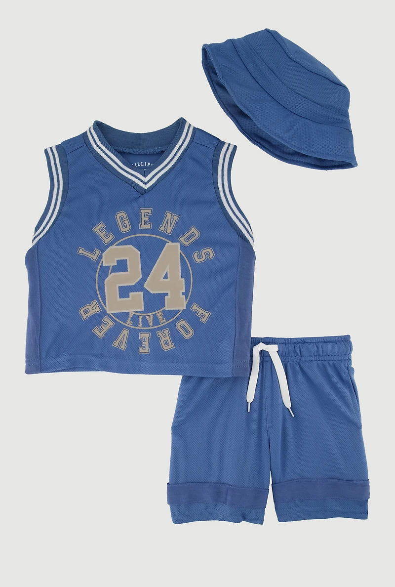 Baby Boys 12-24M Legends Jersey with Shorts and Hat,