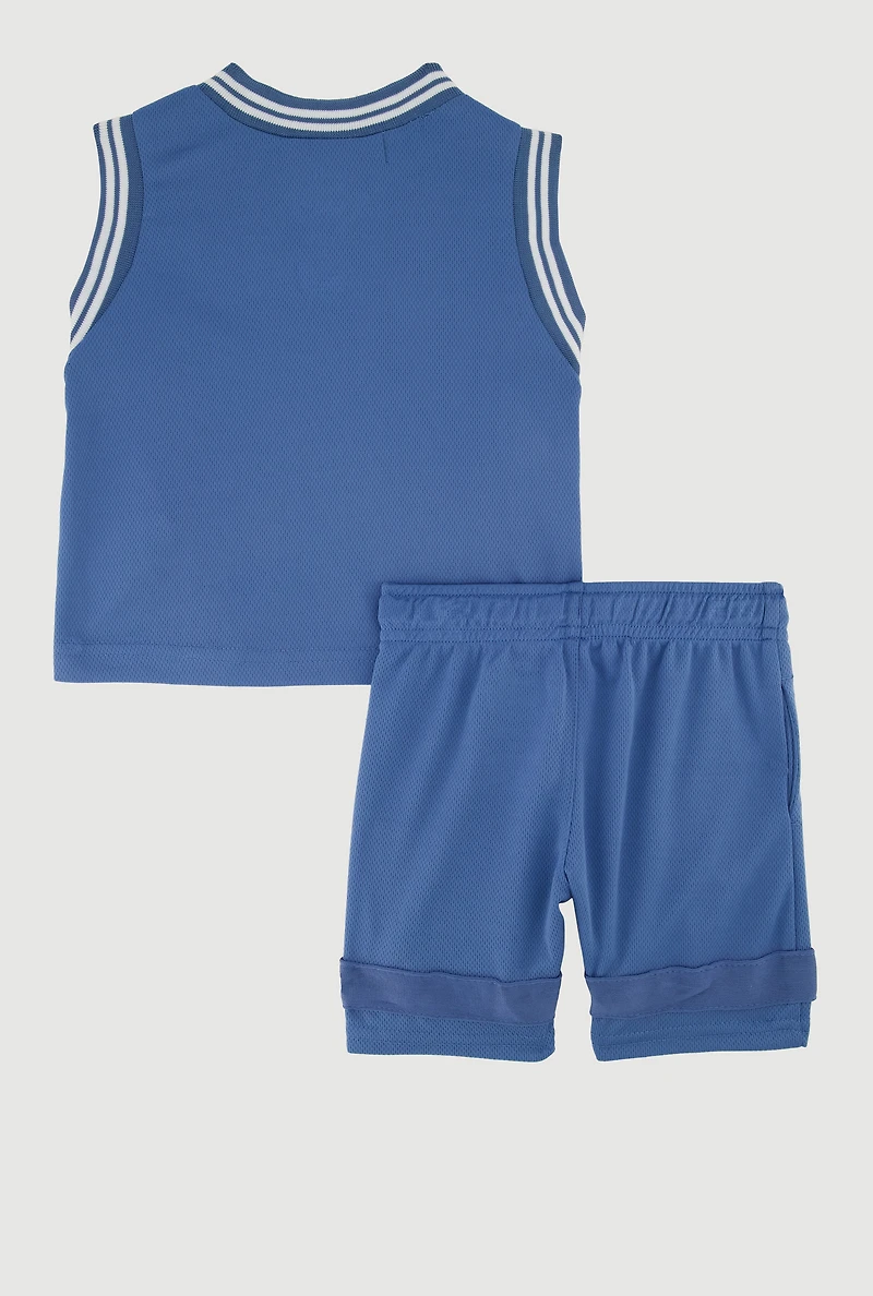 Baby Boys 12-24M Legends Jersey with Shorts and Hat, Blue, Size 24M