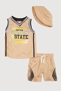 Baby Boys 12-24M Everything LA Graphic Jersey and Shorts with Hat,
