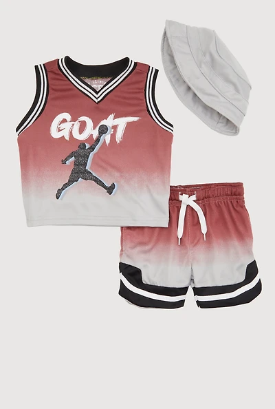 Baby Boys 12-24M Ombre GOAT Jersey and Shorts, Multi, Size 24M