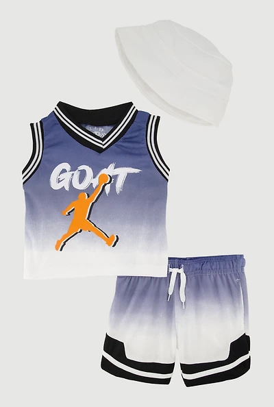 Baby Boys 12-24M Ombre GOAT Jersey and Shorts, Blue, Size 18M