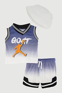 Baby Boys 12-24M Ombre GOAT Jersey and Shorts, Blue, Size 18M