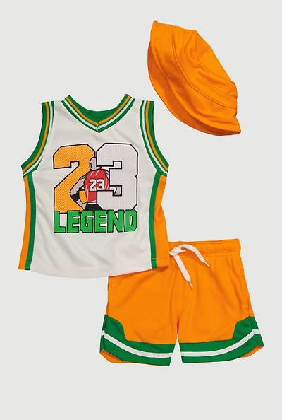Baby Boys 12-24M 23 Legend Tank Top and Shorts 3 Piece Set, Multi, Size 12M