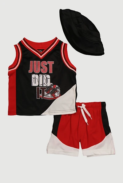 Baby Boys 12-24M Just Did It Tank Top and Shorts 3 Piece Set, Multi, Size 12M