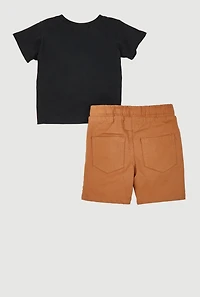 Baby Boys Hustle T-Shirt Graphic and Bike Shorts Set, Multi,