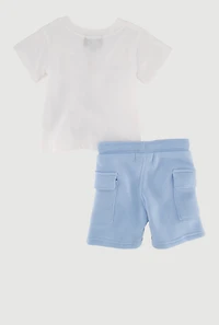 Baby Boys 12-24M They Not Like Us Graphic Tee and Cargo Shorts