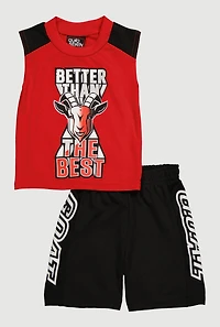 Baby Boys 12-24M Better Than The Best GOAT Tank Top and Shorts