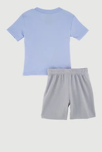 Baby Boys 12-24M Watch Me Cook Graphic Tee and Shorts, Multi,