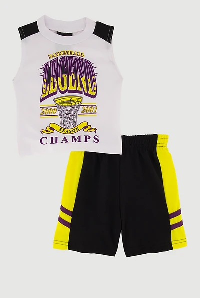 Baby Boys 12-24M Basketball Legend Tank Top and Shorts Set