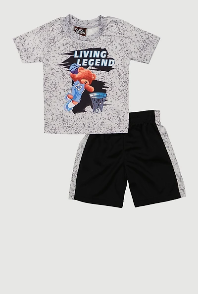 Baby Boys 12-24M Living Legend Bear Tee and Shorts
