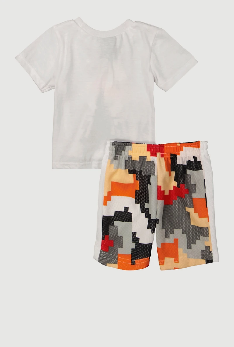 Baby Boys 12-24M GOAT Graphic T Shirt and Shorts, Multi,