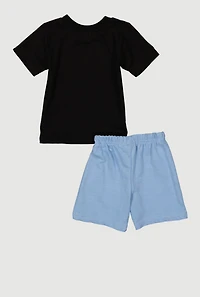 Baby Boys 12-24M Hustler Bear Graphic Tee and Shorts