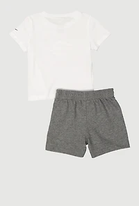Baby Boys 12-24M Graphic T Shirt and Shorts, Multi, Size 18M