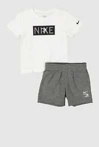 Baby Boys 12-24M Graphic Tee and Shorts