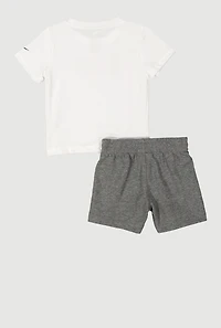 Baby Boys 12-24M Graphic Tee and Shorts, Multi, Size 12M
